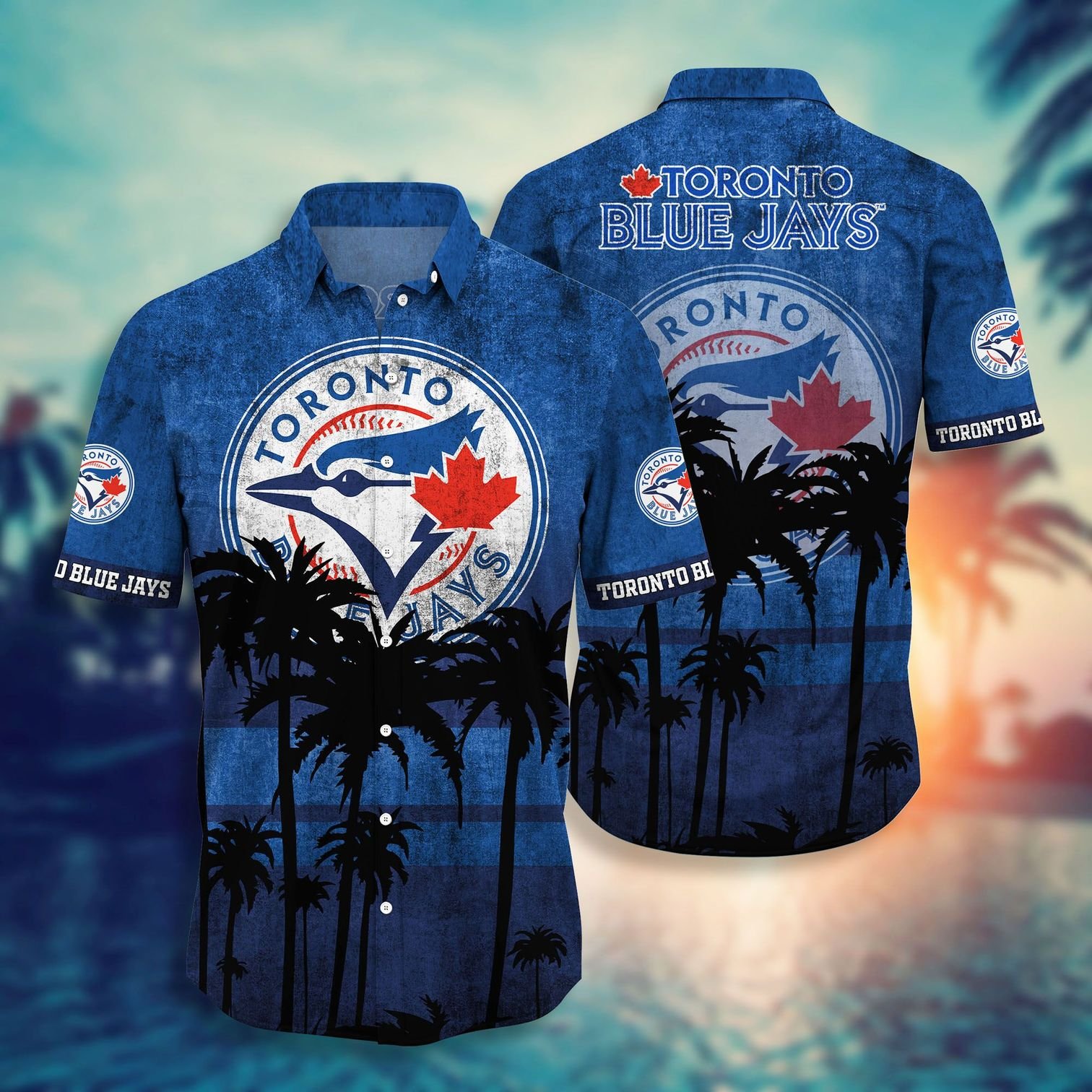 Vintage MLB Toronto Blue Jays Hawaiian Shirt Aloha Sunset Beach Trip Gift