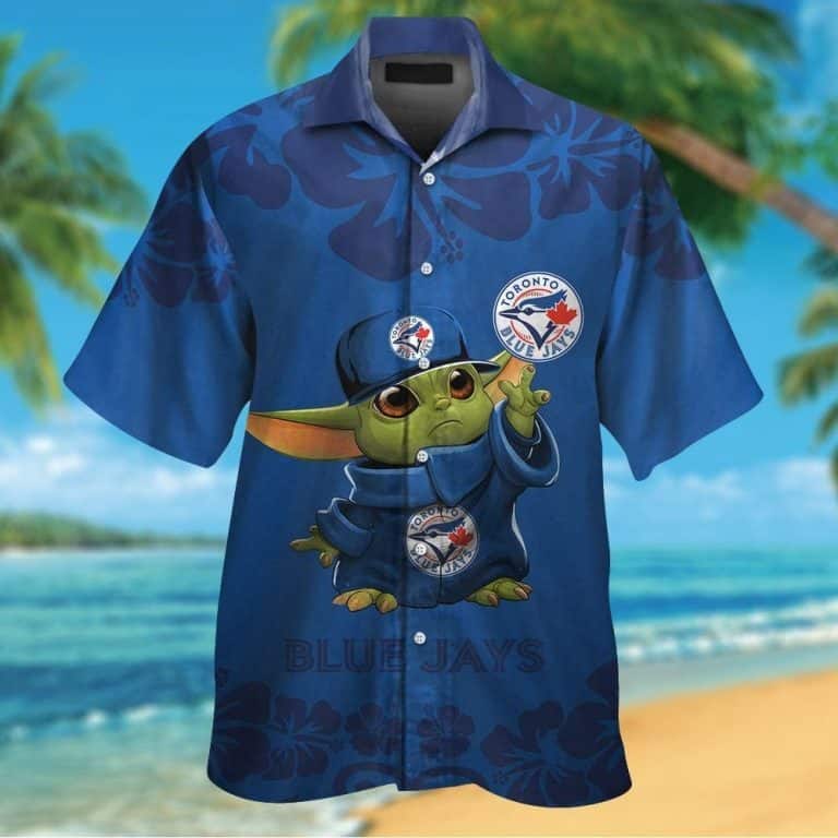 MLB Toronto Blue Jays Hawaiian Shirt Cute Baby Yoda Star Wars Summer Holiday Gift