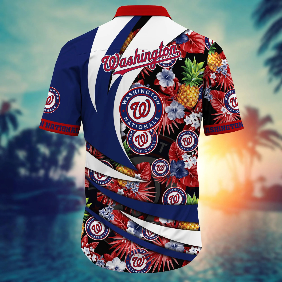 MLB Washington Nationals Hawaiian Shirt Tropical Pineapple Summer Lovers Gift