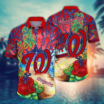 MLB Washington Nationals Hawaiian Shirt Colorful Ecosystem Summer Holiday Gift