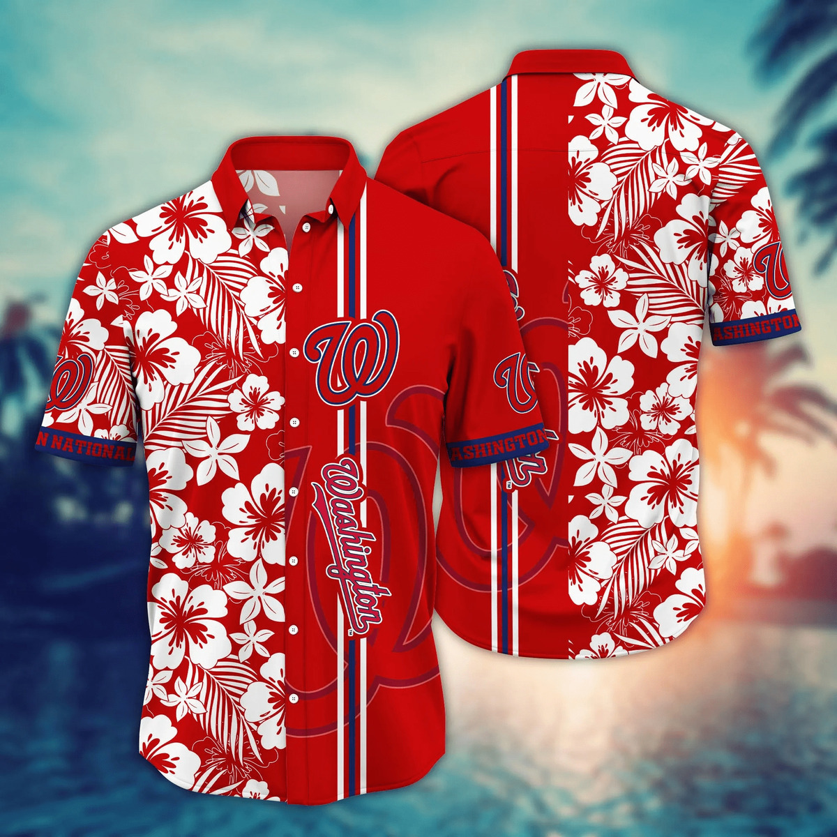 MLB Washington Nationals Hawaiian Shirt Appealing Flora Beach Lovers Gift