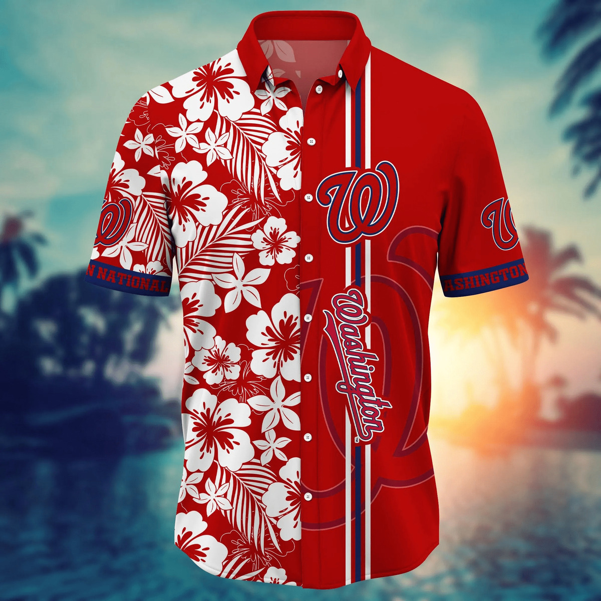 MLB Washington Nationals Hawaiian Shirt Appealing Flora Beach Lovers Gift