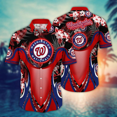 MLB Washington Nationals Hawaiian Shirt Tropical Plants Gift For Baseball Fans