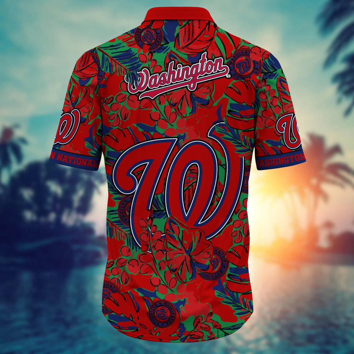 MLB Washington Nationals Hawaiian Shirt Outstanding Tropical Flora Summer Lovers Gift