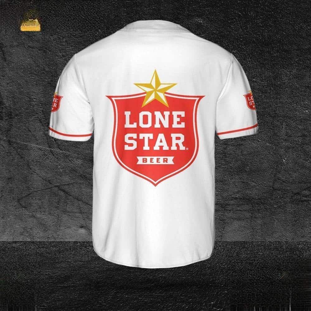 White Lone Star Baseball Jersey Sports Gift For Beer Drinkers
