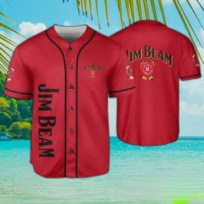 Red Jim Beam Baseball Jersey Gift For Sporty Lovers