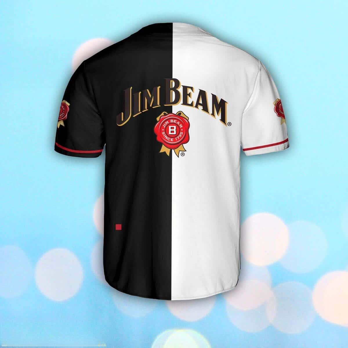 Jim Beam Baseball Jersey Black And White Split Gift For Whiskey Lovers