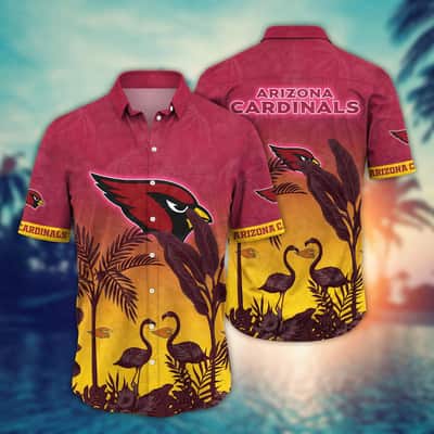 NFL Arizona Cardinals Hawaiian Shirt Aloha Flora And Fauna Cool Gift For Beach Lovers