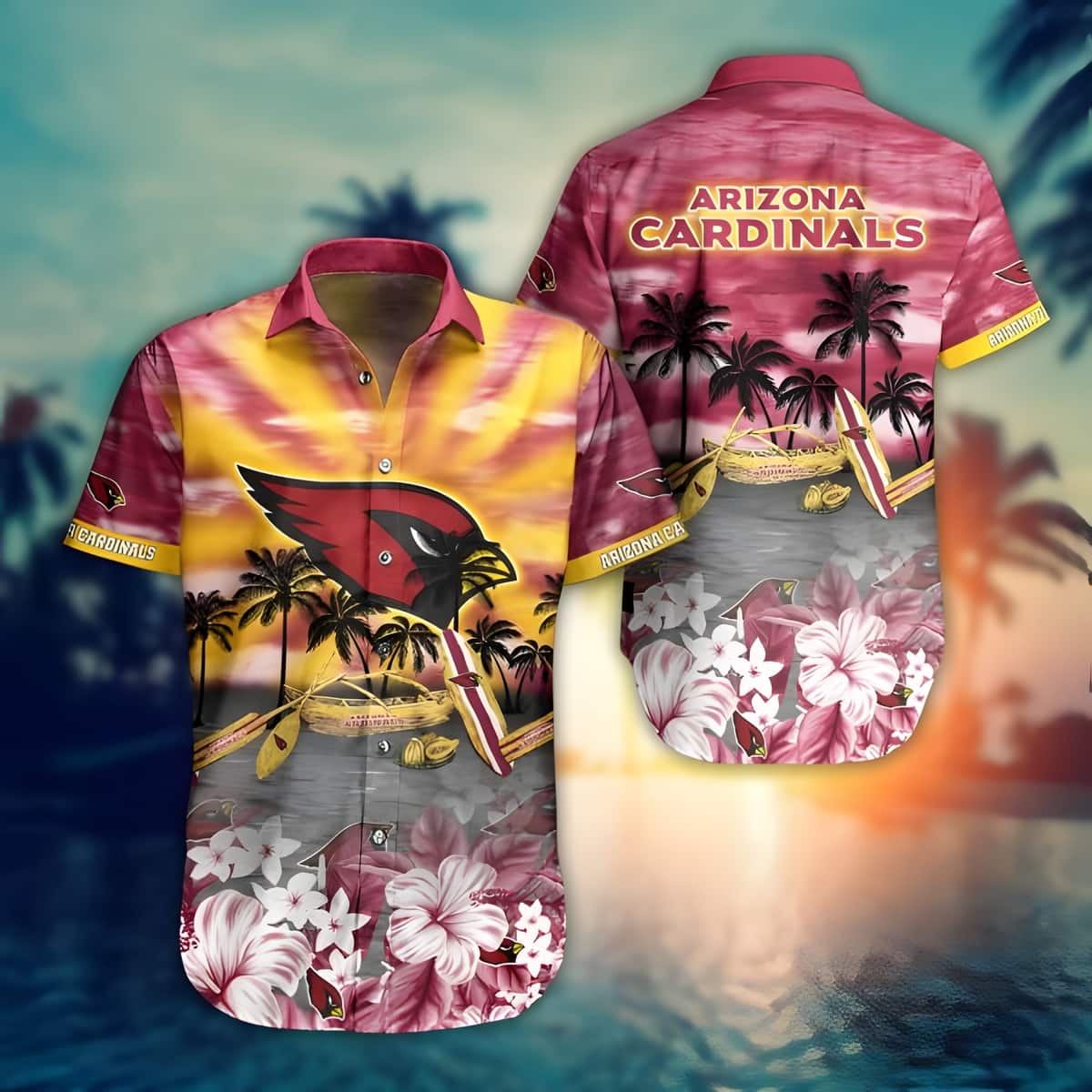 NFL Arizona Cardinals Hawaiian Shirt Aloha Tropical Scenery Gift