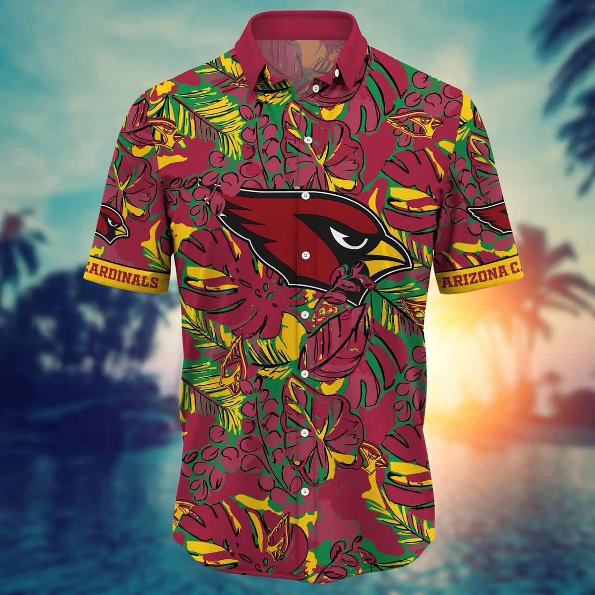 NFL Arizona Cardinals Hawaiian Shirt Colorful Tropical Summer Gift For Great Dad