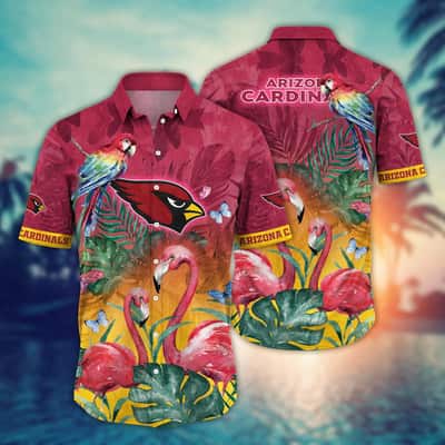 NFL Arizona Cardinals Hawaiian Shirt Aloha Tropical Flora And Fauna Cool Gift For Dad