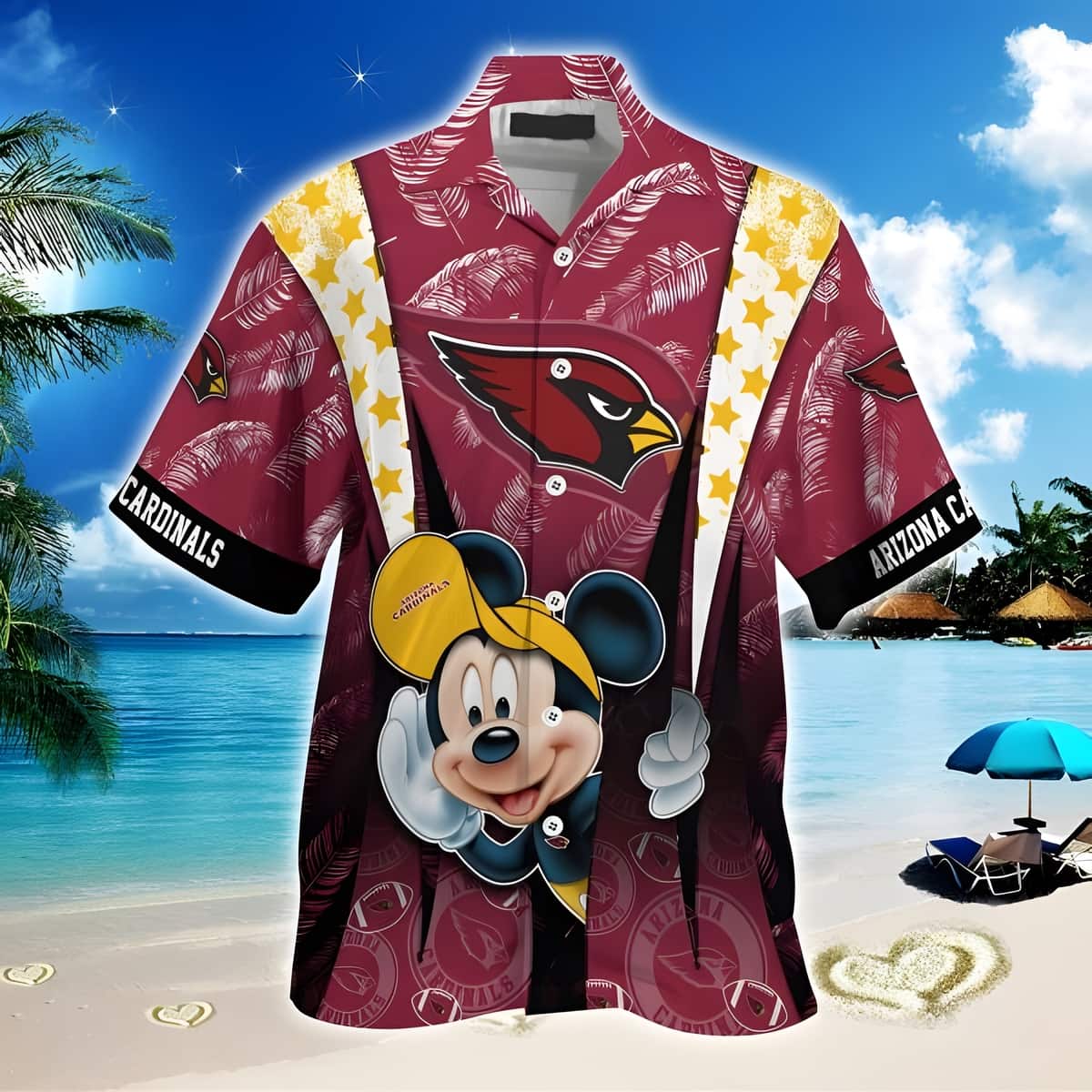 NFL Arizona Cardinals Hawaiian Shirt Mickey Mouse Gift For Disney Lovers