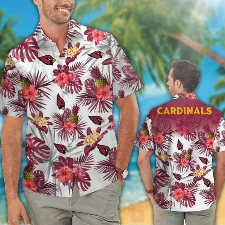 NFL Arizona Cardinals Hawaiian Shirt Tropical Ecosystem Gift For New Dad