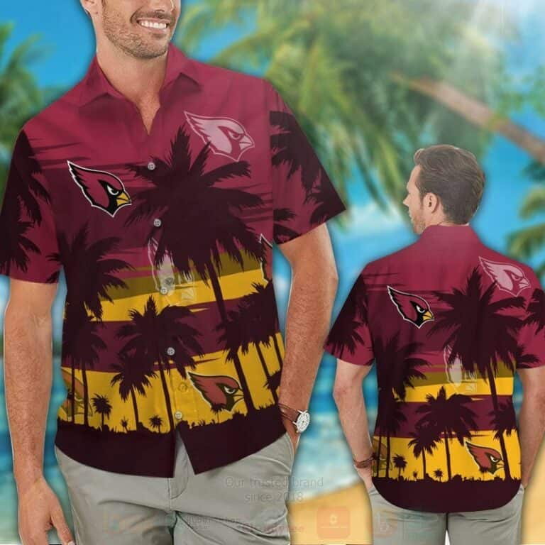 NFL Arizona Cardinals Hawaiian Shirt Vintage Aloha Sunset Gift For Great Dad