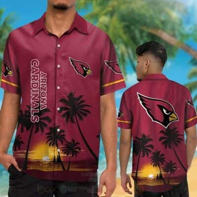 Vintage NFL Arizona Cardinals Hawaiian Shirt Aloha Sunset Gift For Father-In-Law