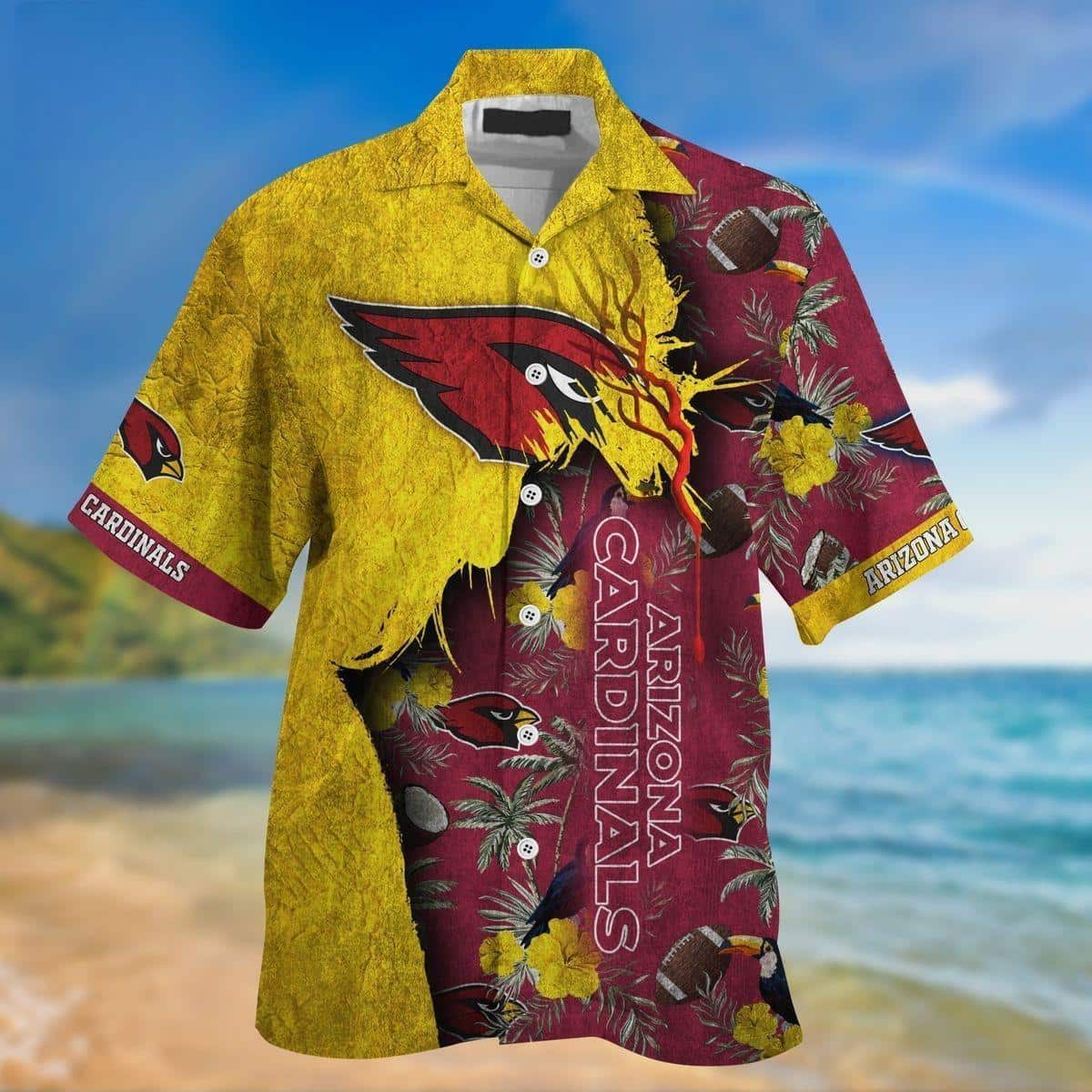 NFL Arizona Cardinals Hawaiian Shirt Impressive Aloha Forest Beach Lovers Gift