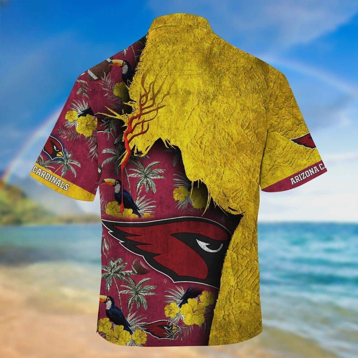 NFL Arizona Cardinals Hawaiian Shirt Impressive Aloha Forest Beach Lovers Gift