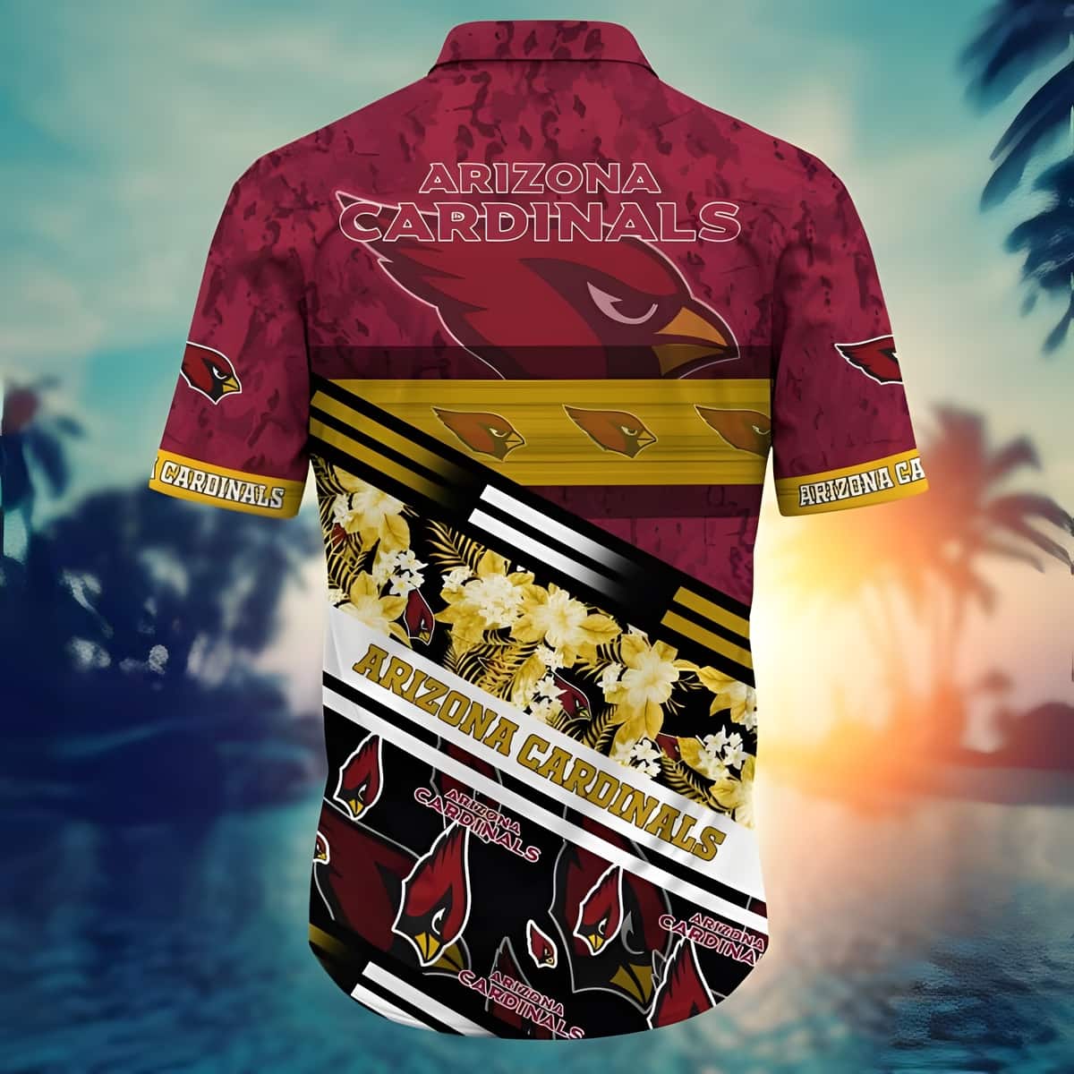NFL Arizona Cardinals Hawaiian Shirt Aloha Tropical Bloom Beach Lovers Gift