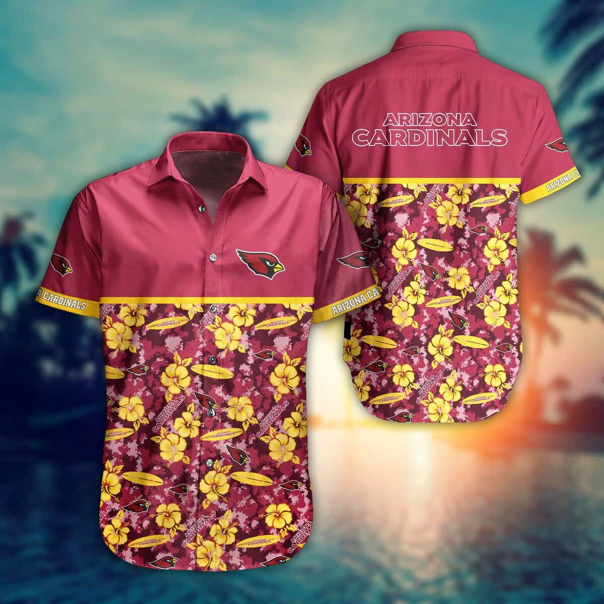 NFL Arizona Cardinals Hawaiian Shirt Various Tropical Forest Gift