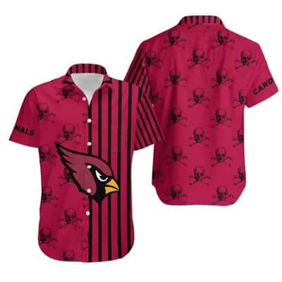 NFL Arizona Cardinals Hawaiian Shirt Cool Skull Aloha Gift For Dad Who Wants Nothing