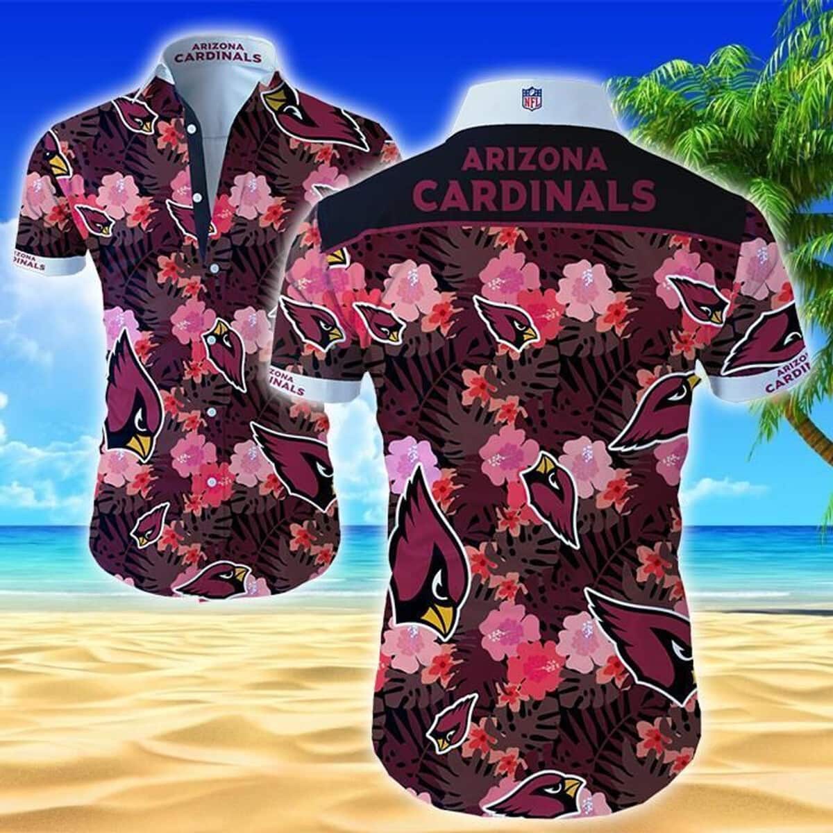 NFL Arizona Cardinals Hawaiian Shirt Tropical Nature Trending Gift For New Dad