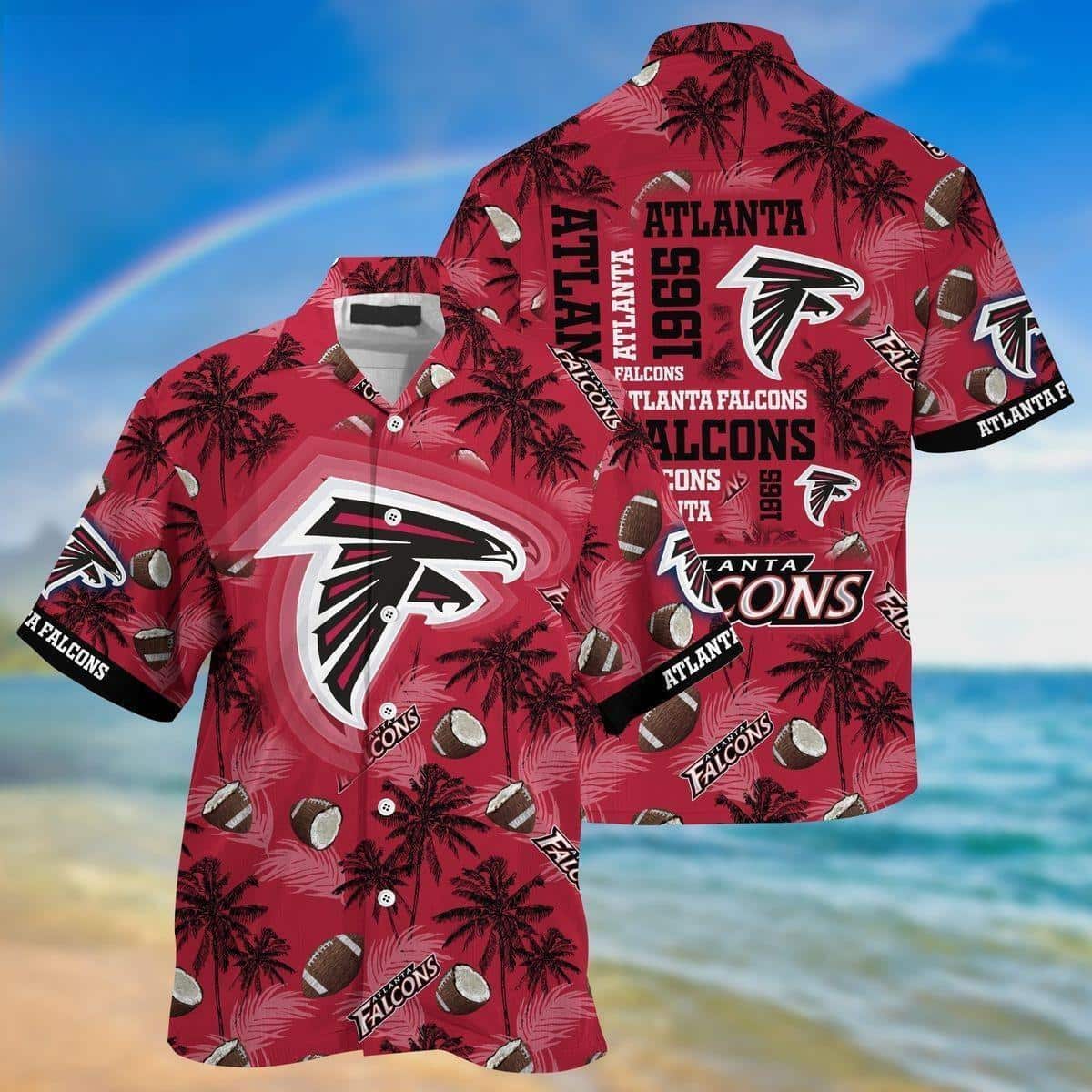 Vintage NFL Atlanta Falcons Hawaiian Shirt Aloha Flora Nature Lovers Gift