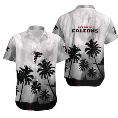 Vintage NFL Atlanta Falcons Hawaiian Shirt Coconut Trees Beach Vacation Gift