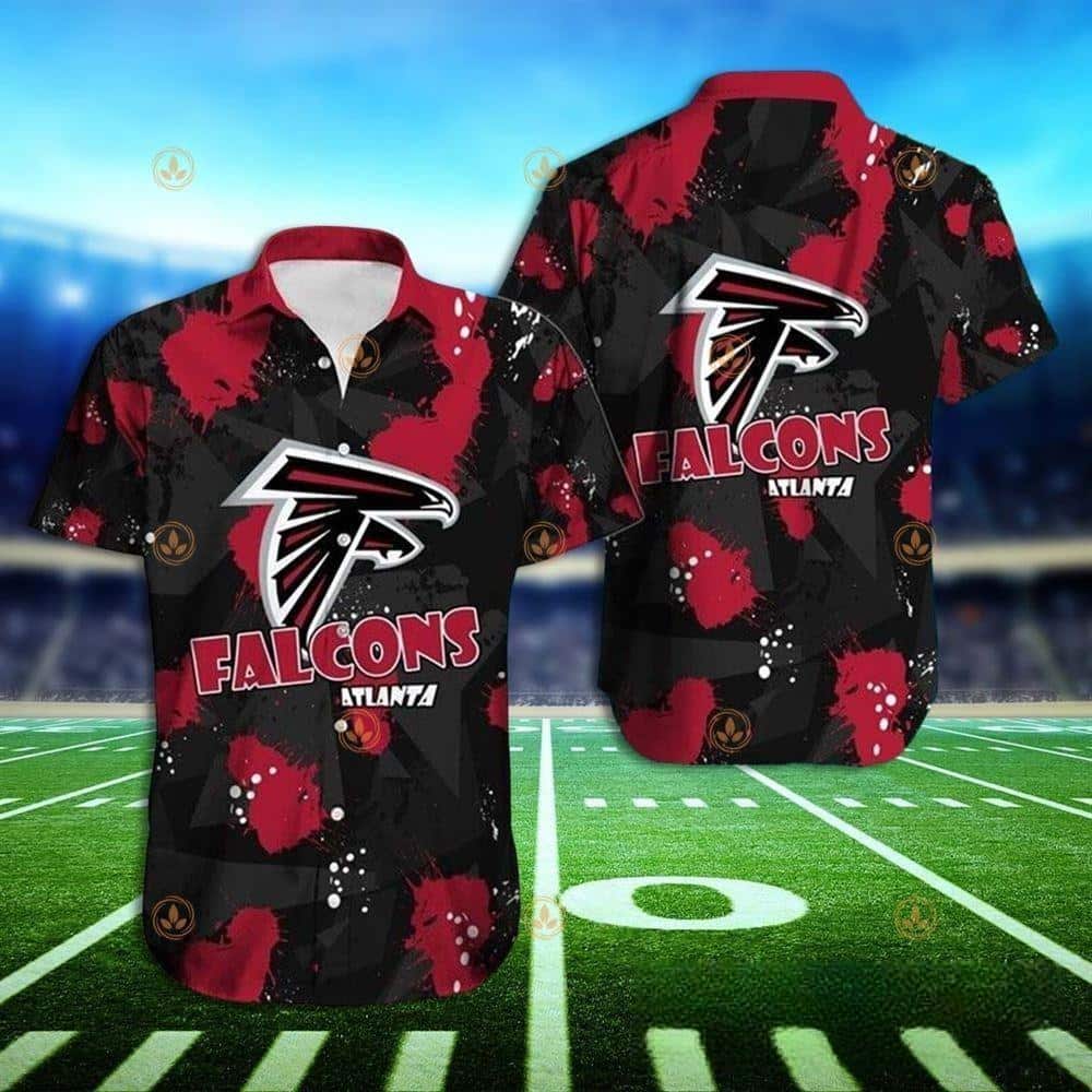 Black Aloha NFL Atlanta Falcons Hawaiian Shirt Summer Gift For Trusty Players