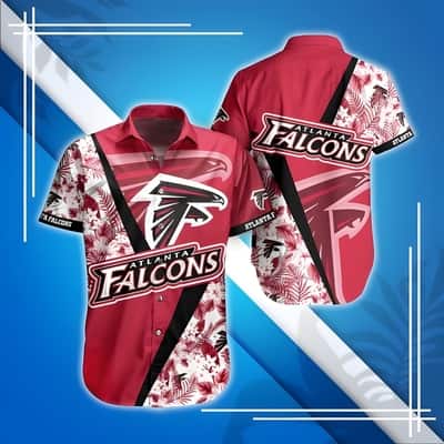 NFL Atlanta Falcons Hawaiian Shirt Red Tropical Forest Summer Aloha Gift
