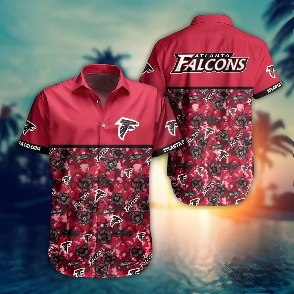 Atlanta Braves White Hibiscus Floral Tropical 3D Hawaiian Shirt