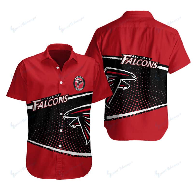 NFL Atlanta Falcons Hawaiian Shirt Red Aloha Gift For Football Fans