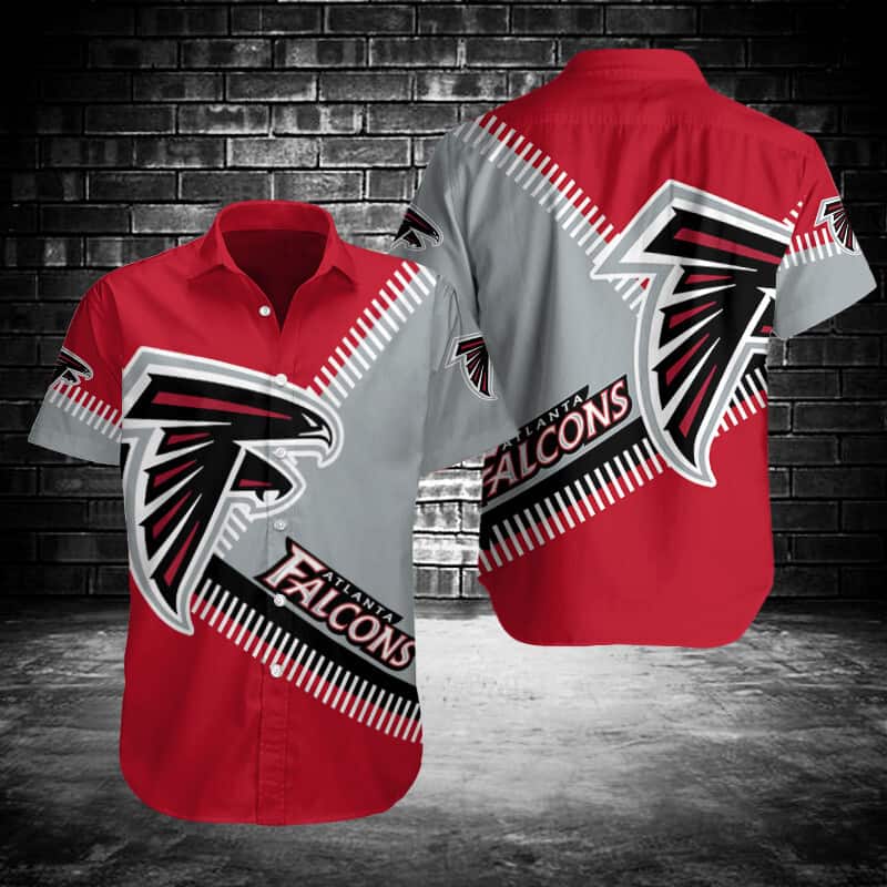 Gray And Red NFL Atlanta Falcons Hawaiian Shirt Football Fans Gift