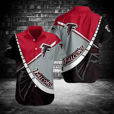 Gray Black And Red NFL Atlanta Falcons Hawaiian Shirt Gift For Sport Lovers