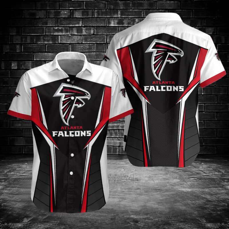 White And Black NFL Atlanta Falcons Hawaiian Shirt Gift For Loyal Fans