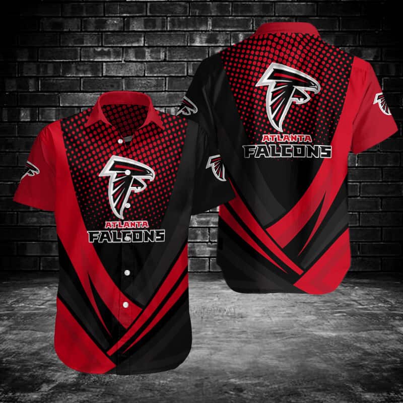 NFL Atlanta Falcons Hawaiian Shirt Black And Red Theme Gift For Game Players