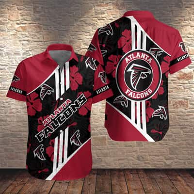 NFL Atlanta Falcons Hawaiian Shirt Hibiscus Flowers Unique Beach Gift
