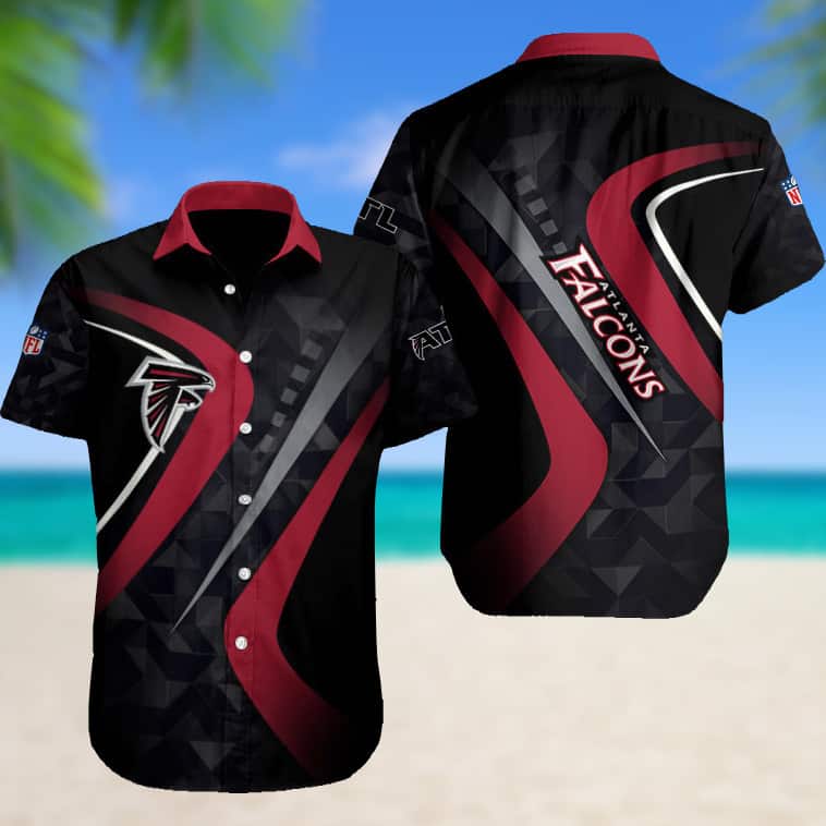 NFL Atlanta Falcons Hawaiian Shirt Black Aloha Gift For Loyal Fans