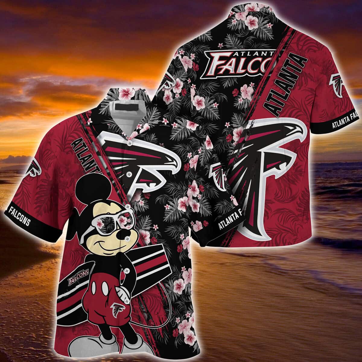 NFL Atlanta Falcons Hawaiian Shirt Mickey Mouse Disney Cool Beach Gift