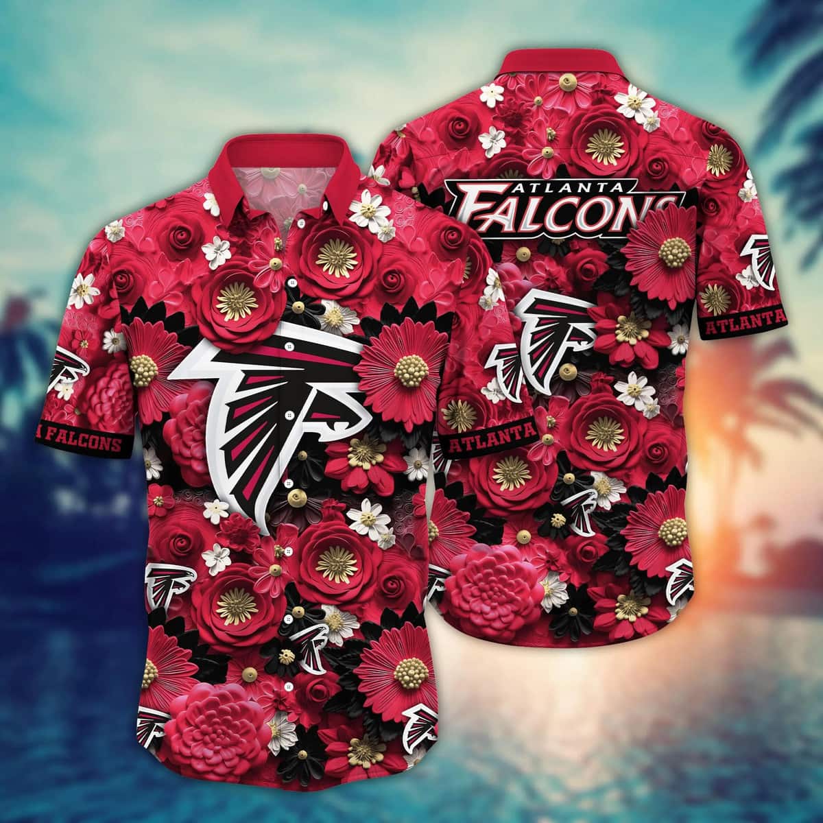 NFL Atlanta Falcons Hawaiian Shirt Diversified Flora Beach Lovers Gift