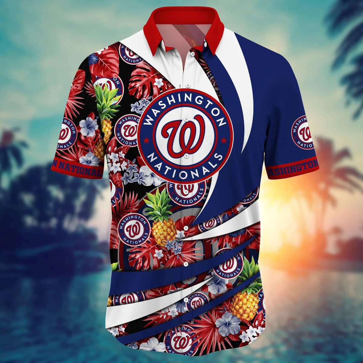 Summer Aloha MLB Washington Nationals Hawaiian Shirt Tropical Pineapple Gift For Beach Lovers