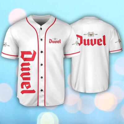 Basic White Duvel Baseball Jersey Gift For Sporty Friends