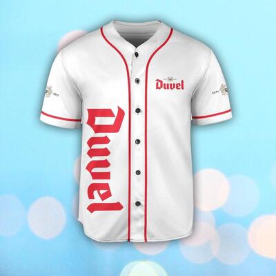 Basic White Duvel Baseball Jersey Gift For Sporty Friends