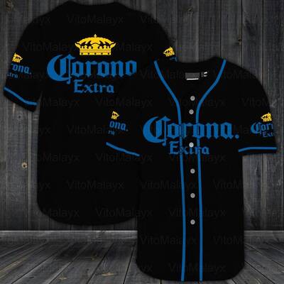 Black Corona Extra Baseball Jersey Best Gift For Beer Drinkers