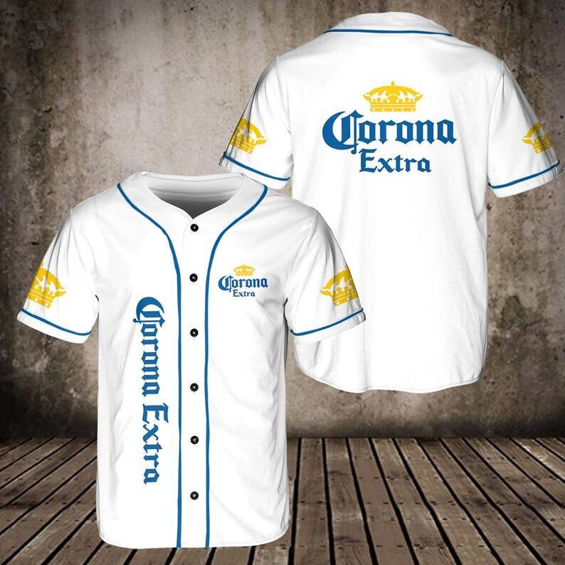 Corona Extra Baseball Jersey White Basic Best Gift For Beer Lovers