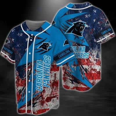 NFL Carolina Panthers Baseball Jersey Flag of the United States Gift For Sporty Fans