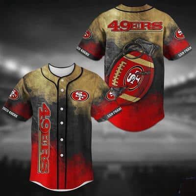 Colorful San Francisco 49ers Baseball Jersey Grenade Rugby Ball Gift For Sports Friends