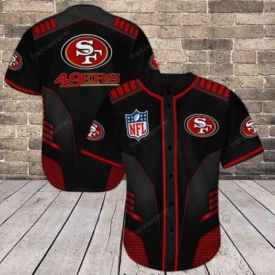 NFL San Francisco 49ers Baseball Jersey Logo Team Gift For Rugby Fans