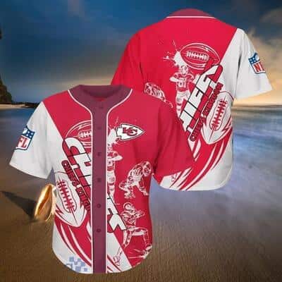 Trendy Kansas City Chiefs Baseball Jersey Red And White Gift For Sports Friends