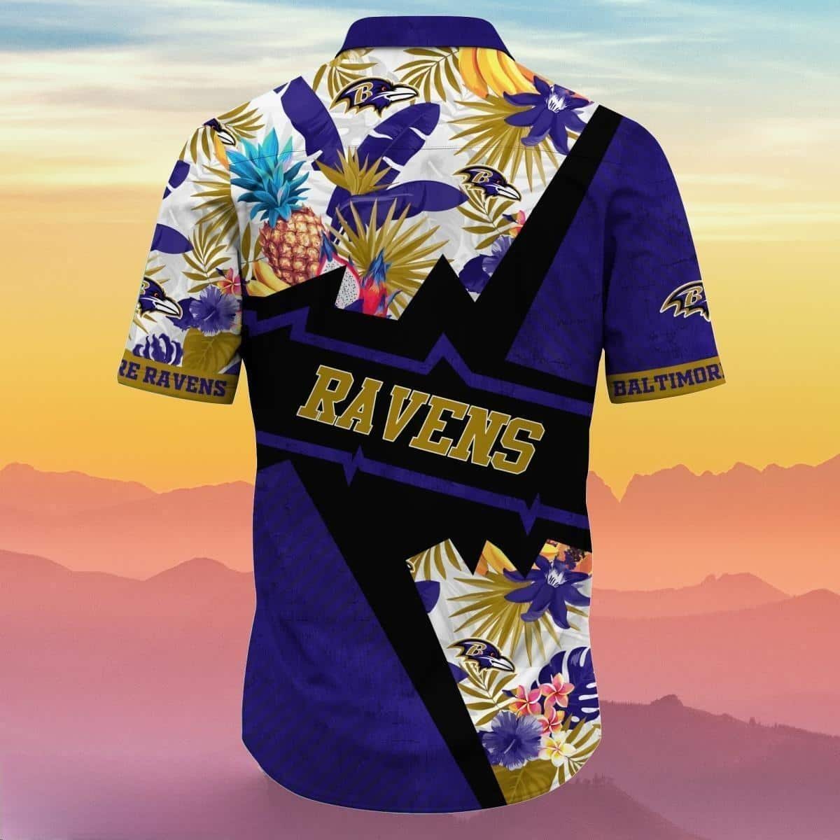 NFL Baltimore Ravens Hawaiian Shirt Tropical Forest Gift For Father-In-Law