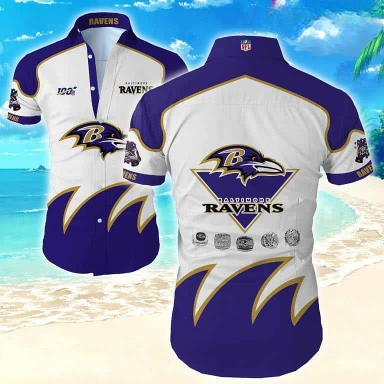 NFL Baltimore Ravens Hawaiian Shirt Purple And White Summer Gift For Best Friends